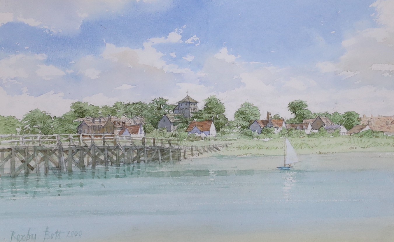 Dennis Roxby-Bott (b.1948), watercolour, 'The Old Bridge, Shoreham by Sea', signed and dated 2000, 20 x 32cm